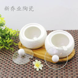 潮州新喬業(yè)陶瓷廠直銷 時(shí)尚陶瓷調(diào)味罐兩件套，打造高品質(zhì)廚房生活